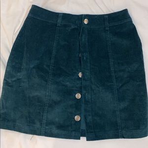 Missguided button up corduroy mini skirt